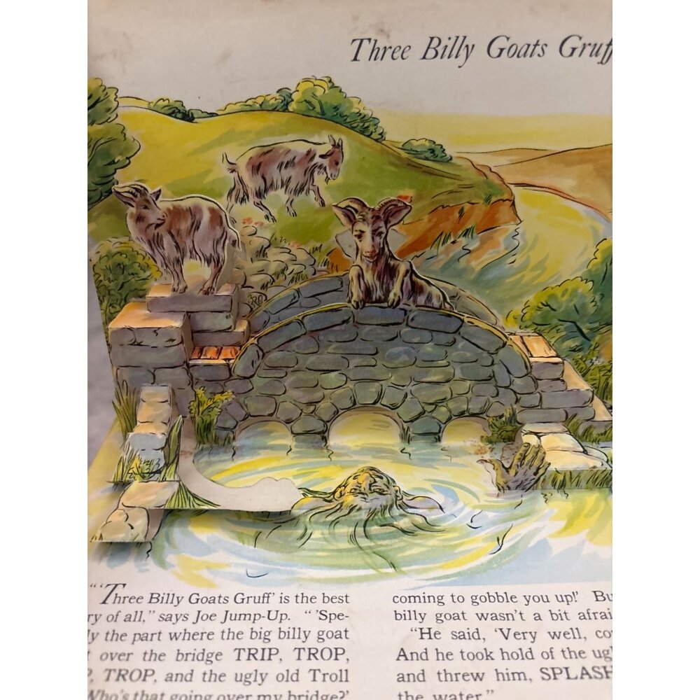 Vintage 1942 Jolly Jump-Ups Pop-Up Book Nursery StoriesMcLoughlin Bros Pop-Ups - Picture 13 of 14